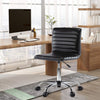 Armless Office Chair Swivel Leather Home Office Computer Desk Chair for Office Conference Study Room Low Back Task Executive Chair