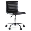 Armless Office Chair Swivel Leather Home Office Computer Desk Chair for Office Conference Study Room Low Back Task Executive Chair
