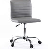 Armless Office Chair Swivel Leather Home Office Computer Desk Chair for Office Conference Study Room Low Back Task Executive Chair