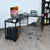 Home Office Corner Desk Computer Table Steel Wood Study Office Desk Workstation