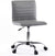 Armless Office Chair Swivel Leather Home Office Computer Desk Chair for Office Conference Study Room Low Back Task Executive Chair
